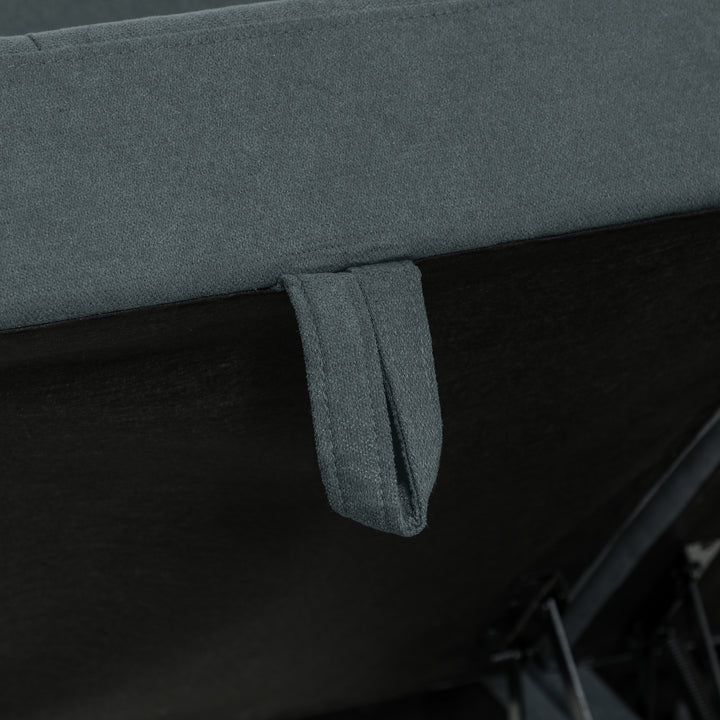 L' Shape Modular Storage Sofa - Dark Grey