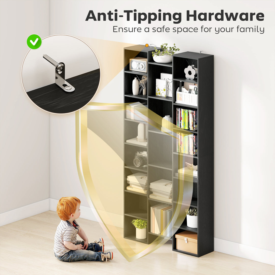 MCL 21-Compartment Bookshelf - Black