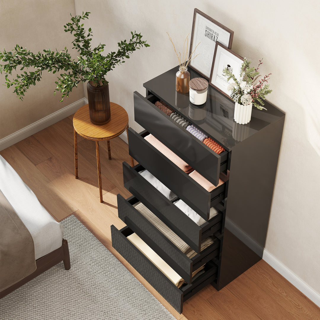 Chest of Drawers, 5-Drawer Storage Cabinets, Modern Dresser, Storage D