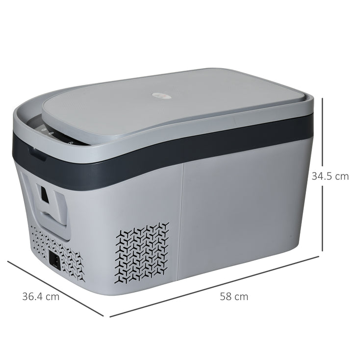 HOMCOM 12 Volt Car Refrigerator, 24L Portable Compressor Cooler, Fridge Freezer for Car, RV, Camping and Home Use,