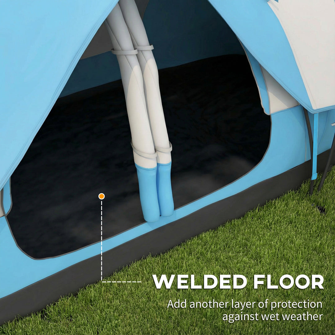 Camping Tent for 6 Man with 2000mm Water Resistant Rainfly and Carry B