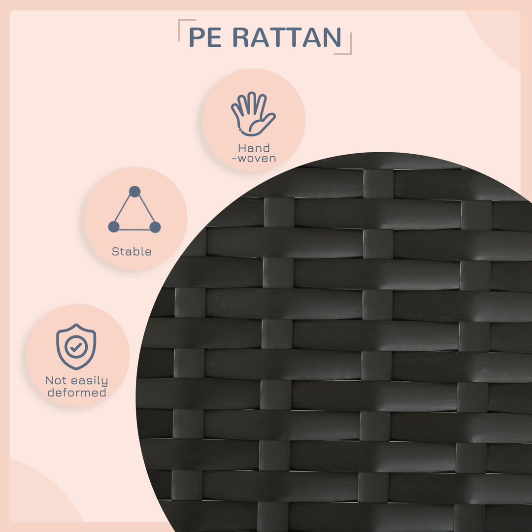 Extendable Elevated Dog Bed, Rattan Dog House, with Water-Resistant Roof, Removable Cushion, Cream