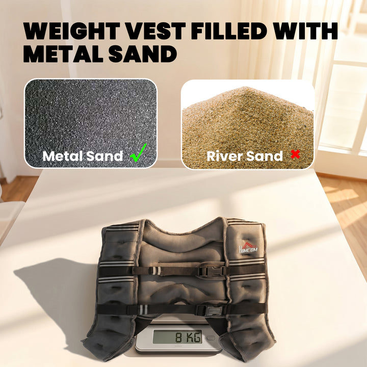 8KG Weighted Vest, Running Weight Vest with Adjustable Strap, Convenie