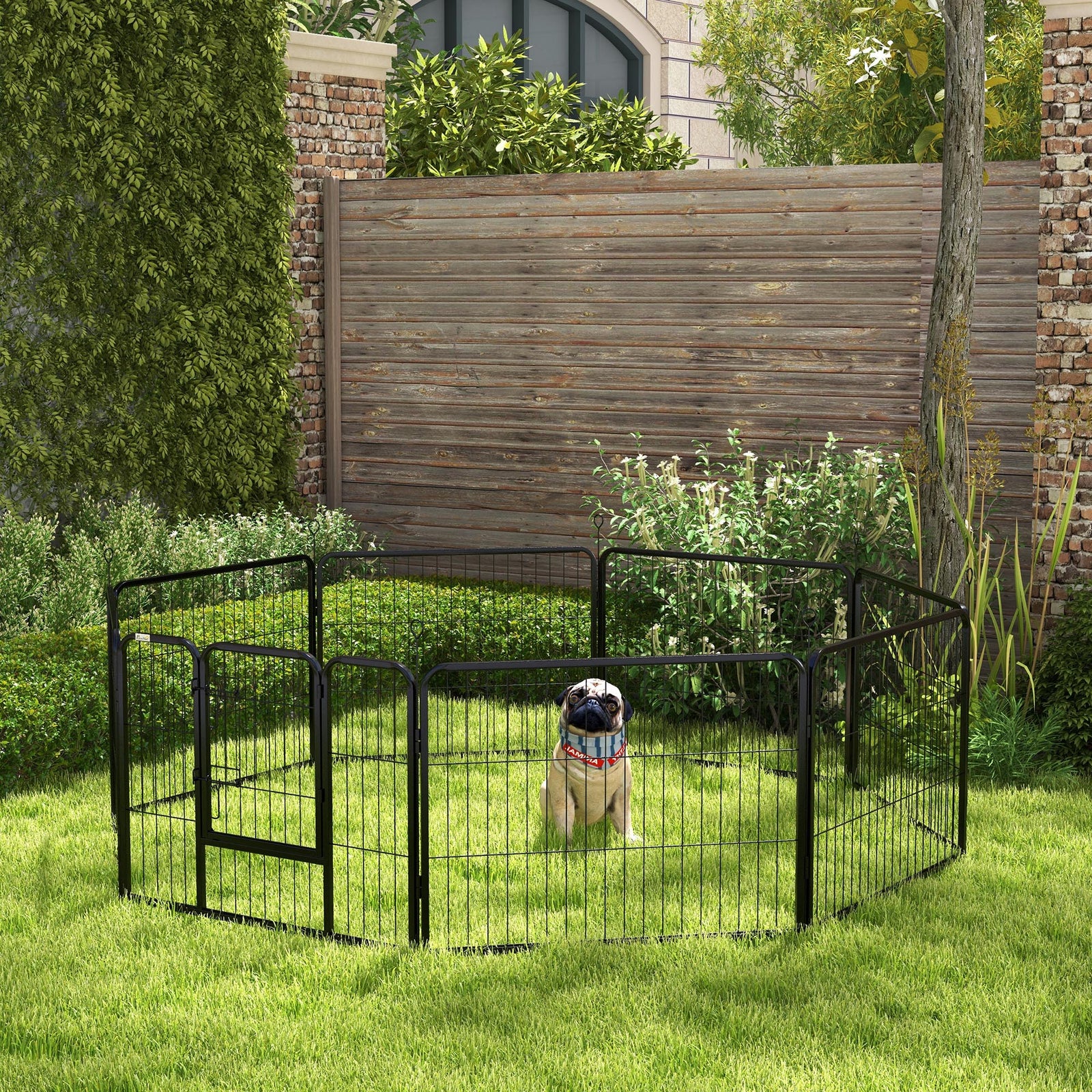 Steel 8 Panel Dog pen Pet Puppy PlayPen Grey