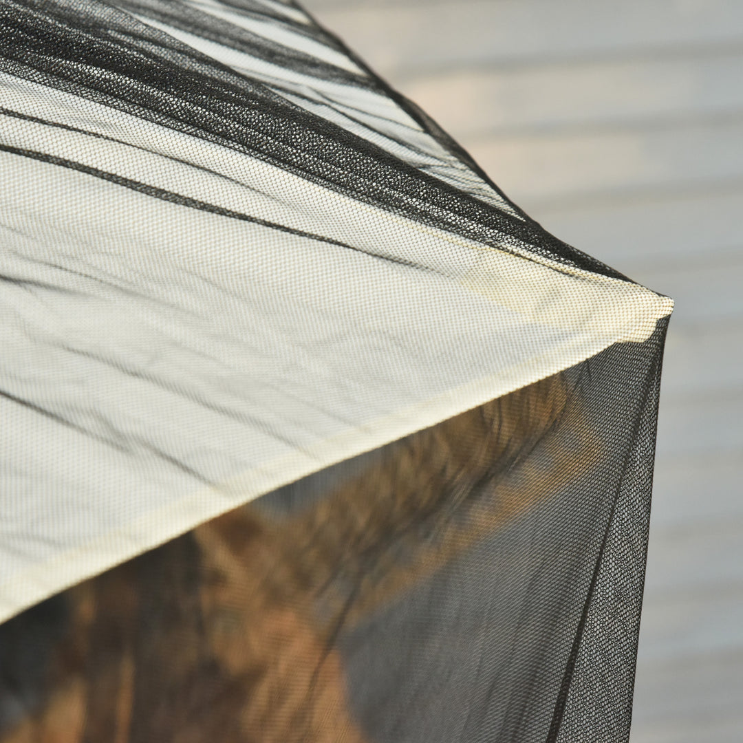 MCL 2.3m Umbrella Table Screen Outdoor Patio Cover Mosquito Insect Net Zipped Door