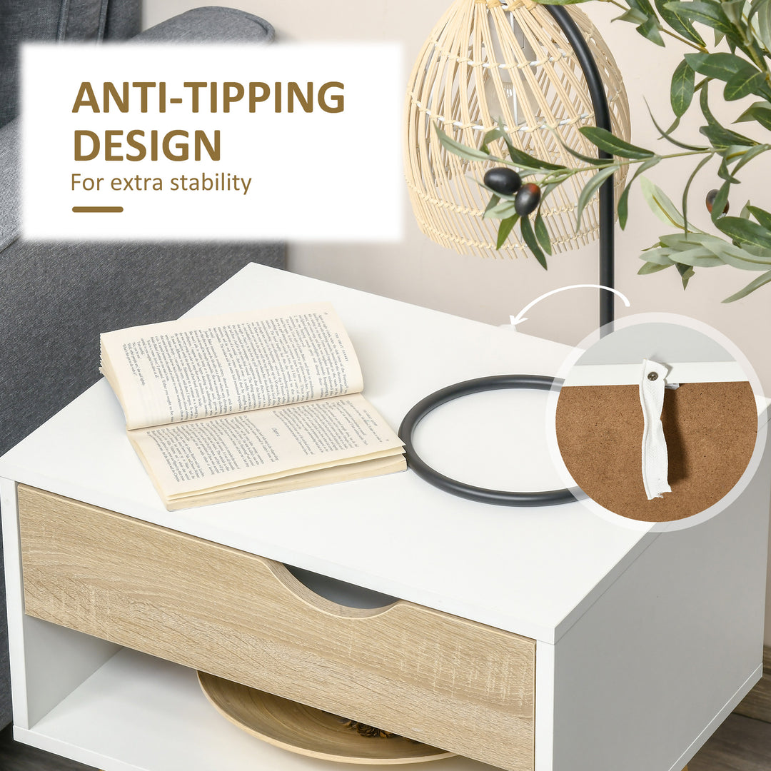 MCL Set of 2 Bedside Table with Drawer and Shelf