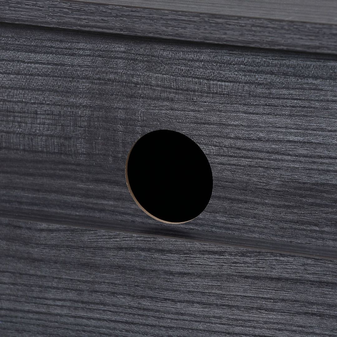 MCL 160cm High Gloss Floating TV Unit Stand for TVs up to 70", Wall Mounted TV Cabinet with Storage Cupboards, Grey and Black