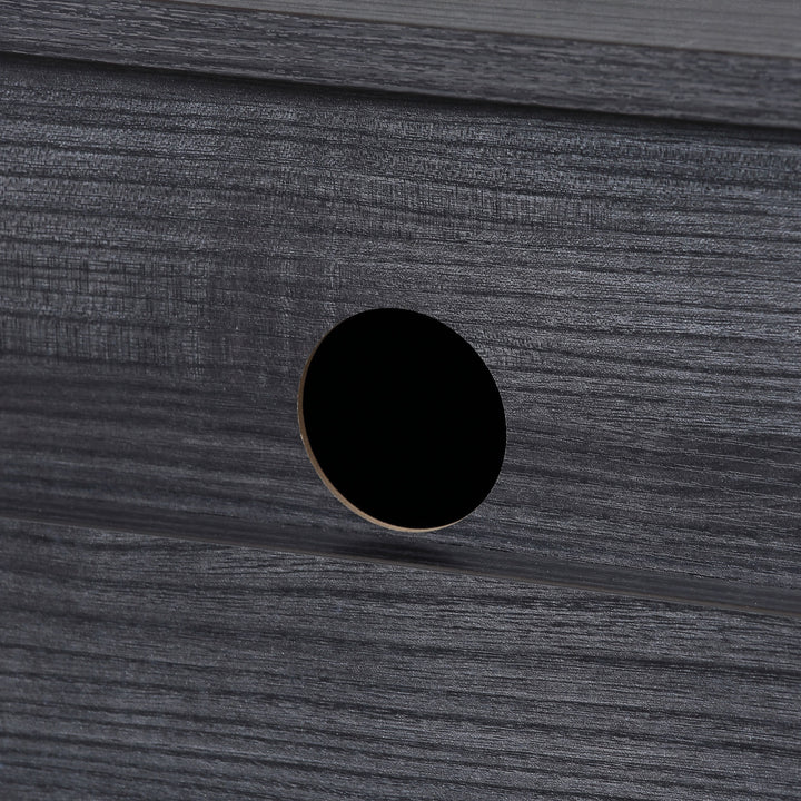 MCL 160cm High Gloss Floating TV Unit Stand for TVs up to 70", Wall Mounted TV Cabinet with Storage Cupboards, Grey and Black