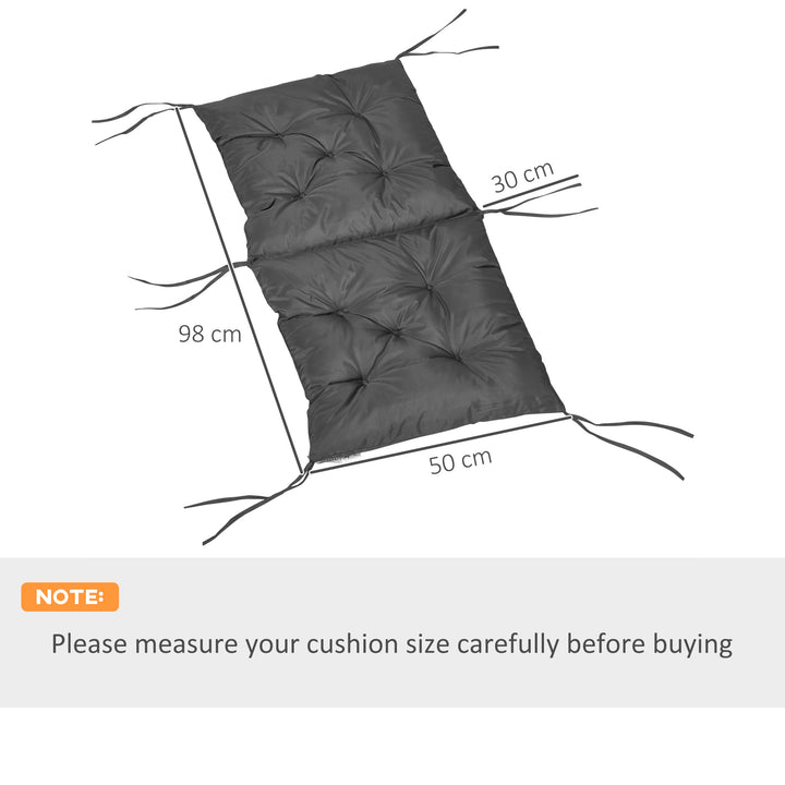Set of Two Outdoor Seat Cushions - Dark Grey