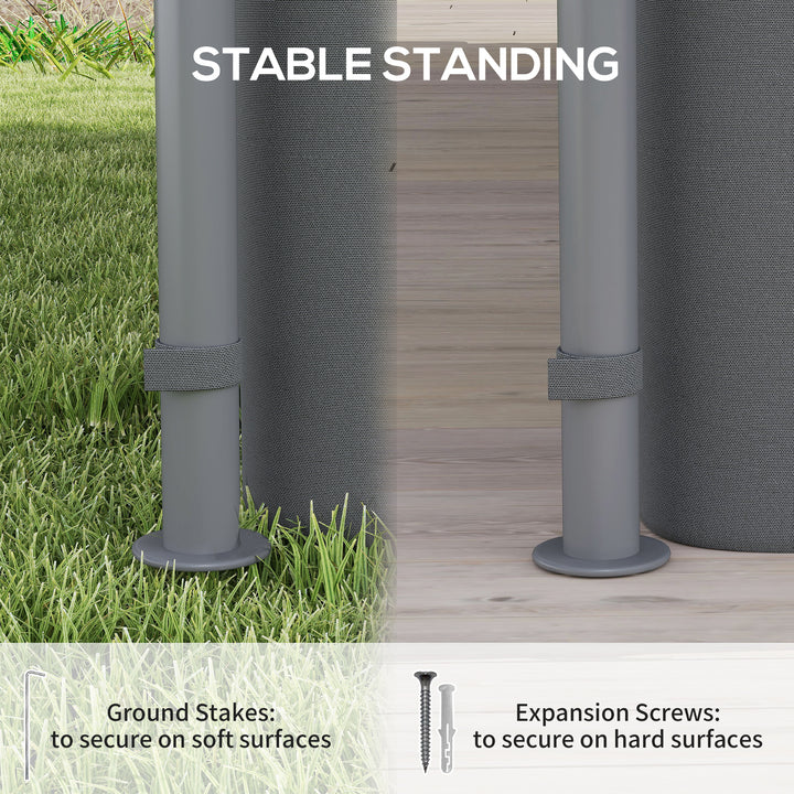 3 x 3 m Solar LED Metal Gazebo - Dark Grey