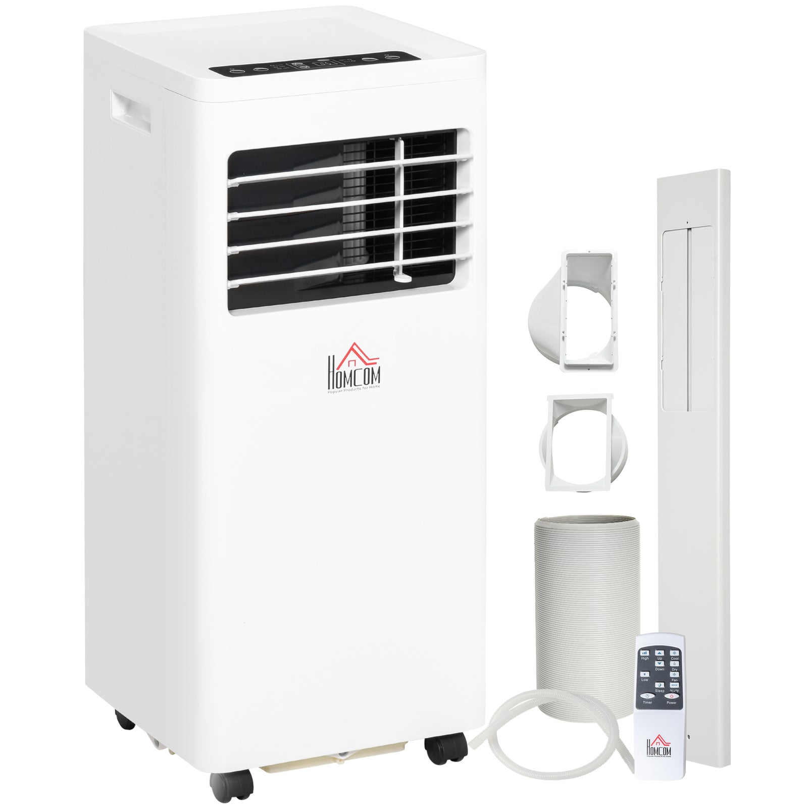 7000 BTU Air Conditioning Unit, 3-in-1 Portable Air Conditioner, Dehumidifier, Cooling Fan with 2 Speeds, 24H Timer, Remote Control, Digital Display, Window Venting Kit, 26m²