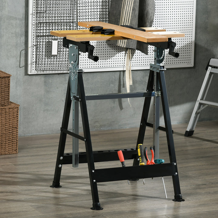 Portable Folding Workbench with Adjustable Height &amp; Angle, Work Bench - view 2