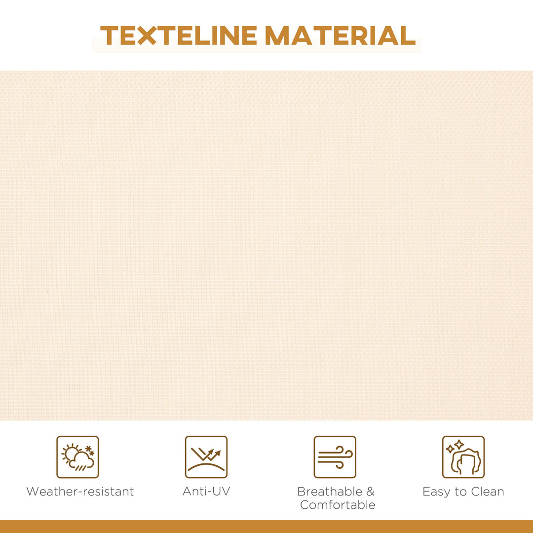 MCL 3 Seater Swing Chair, Garden Swing Bench with Canopy, Breathable Mesh Seat and Heavy Duty Steel Frame for Patio, Yard, Beige