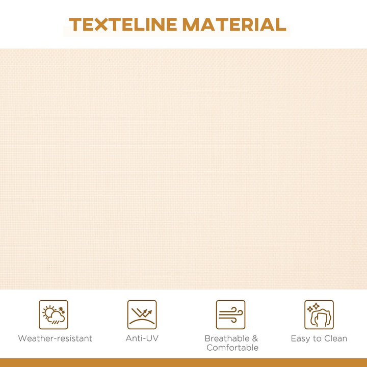 MCL 3 Seater Swing Chair, Garden Swing Bench with Canopy, Breathable Mesh Seat and Heavy Duty Steel Frame for Patio, Yard, Beige