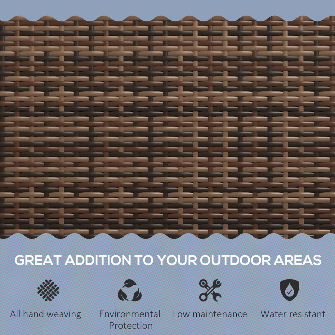 All Weather Wicker Garden Loveseat, 2 Seater Poly Rattan Garden Bench,