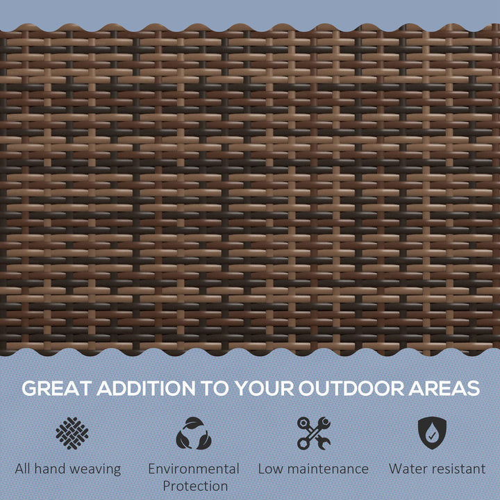 All Weather Wicker Garden Loveseat, 2 Seater Poly Rattan Garden Bench,