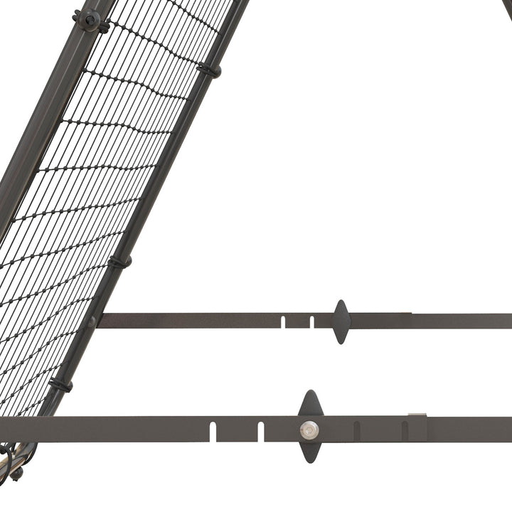 Double Sided Football Rebounder Net, Football Rebound Goal with Five Adjustable Angles, Black
