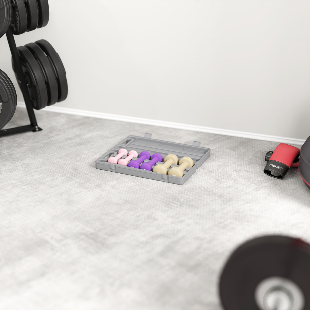 6Kg Dumbbell Set, Fitness Weight Set for Men and Women, Home Gym Workout, Pink, Purple, Brown