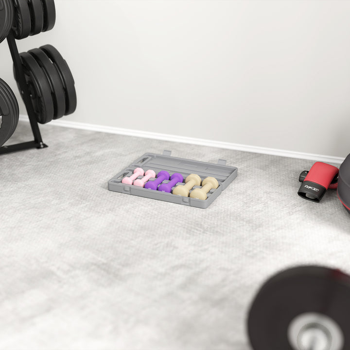 6Kg Dumbbell Set, Fitness Weight Set for Men and Women, Home Gym Workout, Pink, Purple, Brown
