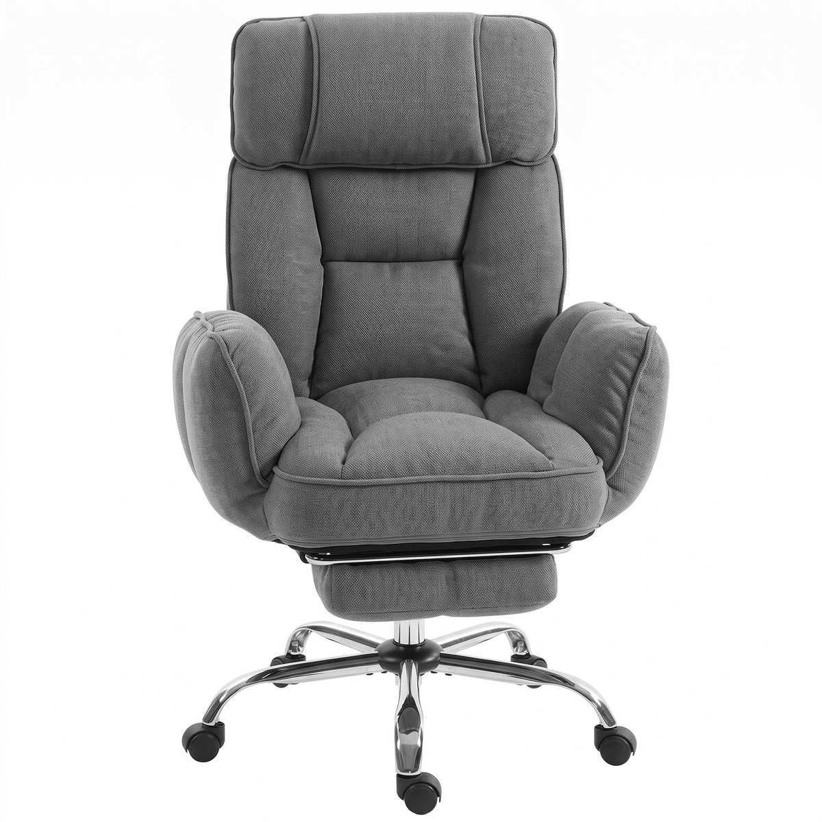 Executive Office Chair Height Adjustable Desk Chair Reclining Flip-up - Dark Grey