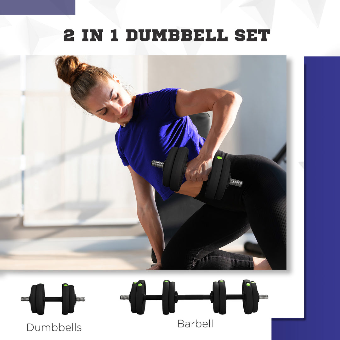 Adjustable Weight Barbell &amp; Dumbbells Set Free Weights Strength Muscle
