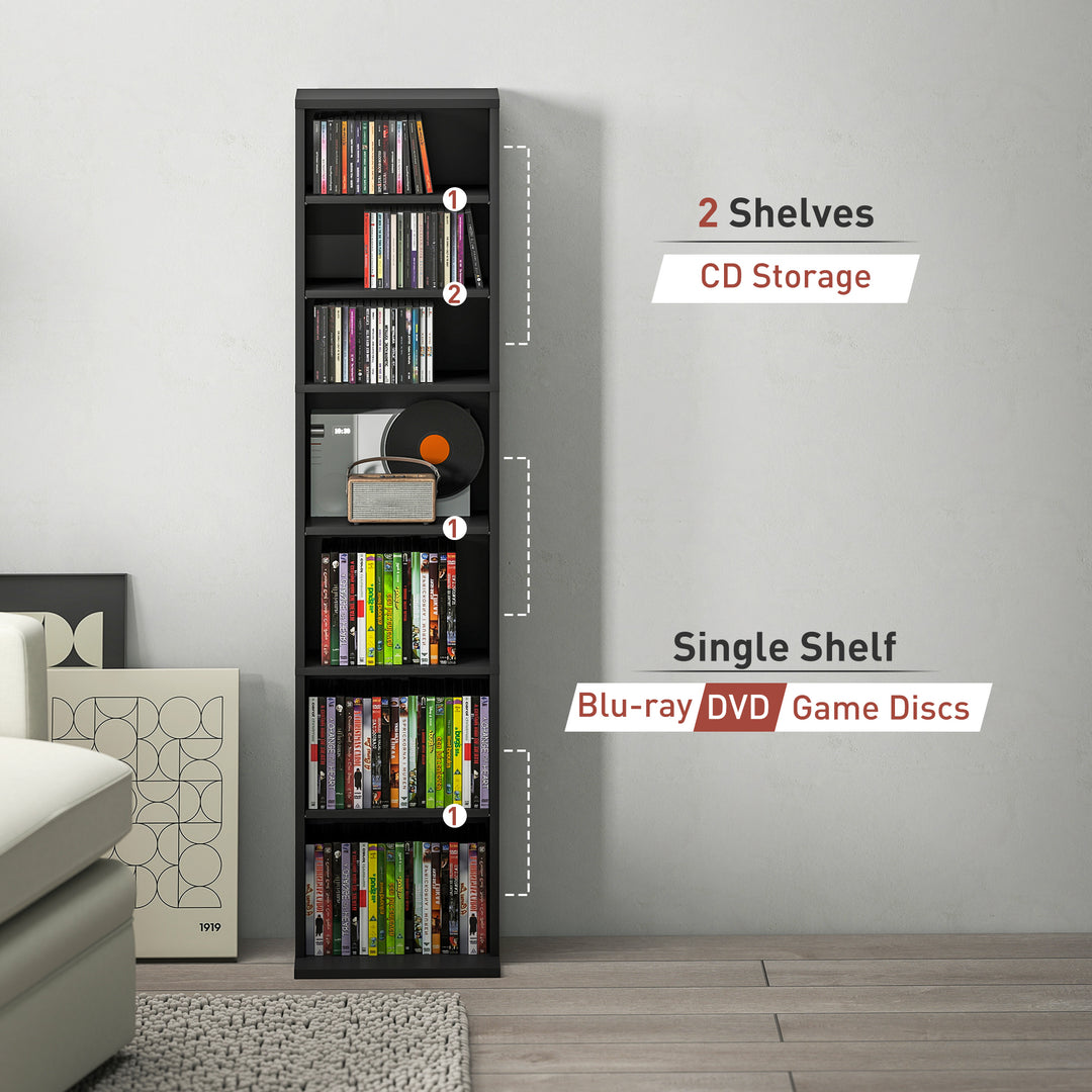 260 Narrow CD Storage Unit - Black