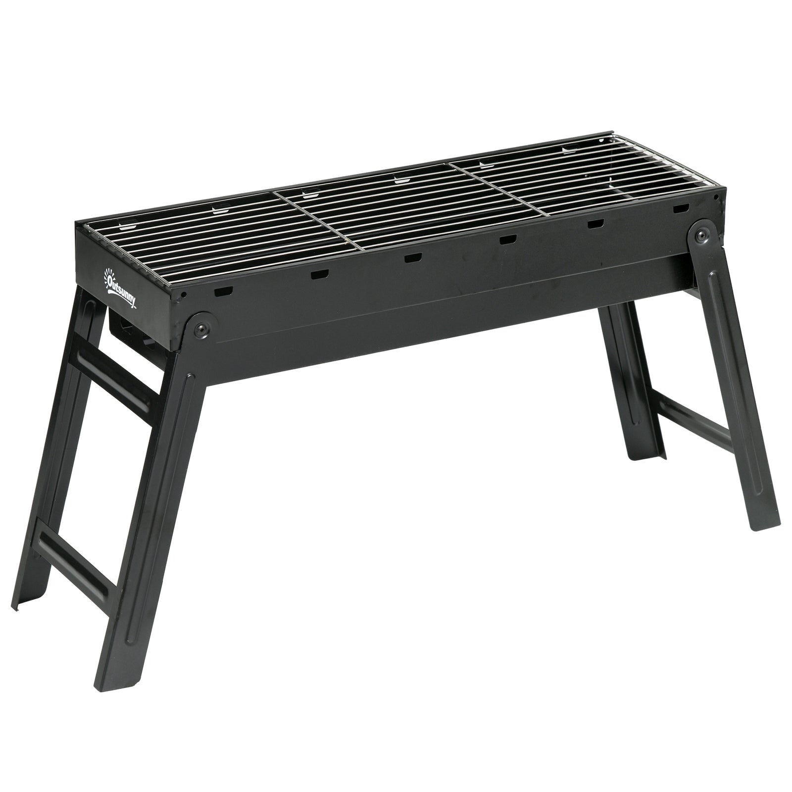 Foldable Charcoal Grill - Black