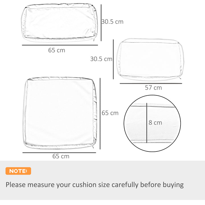 Garden Rattan Sofa Cushion Polyester Cover Replacement Outdoor- No Cus