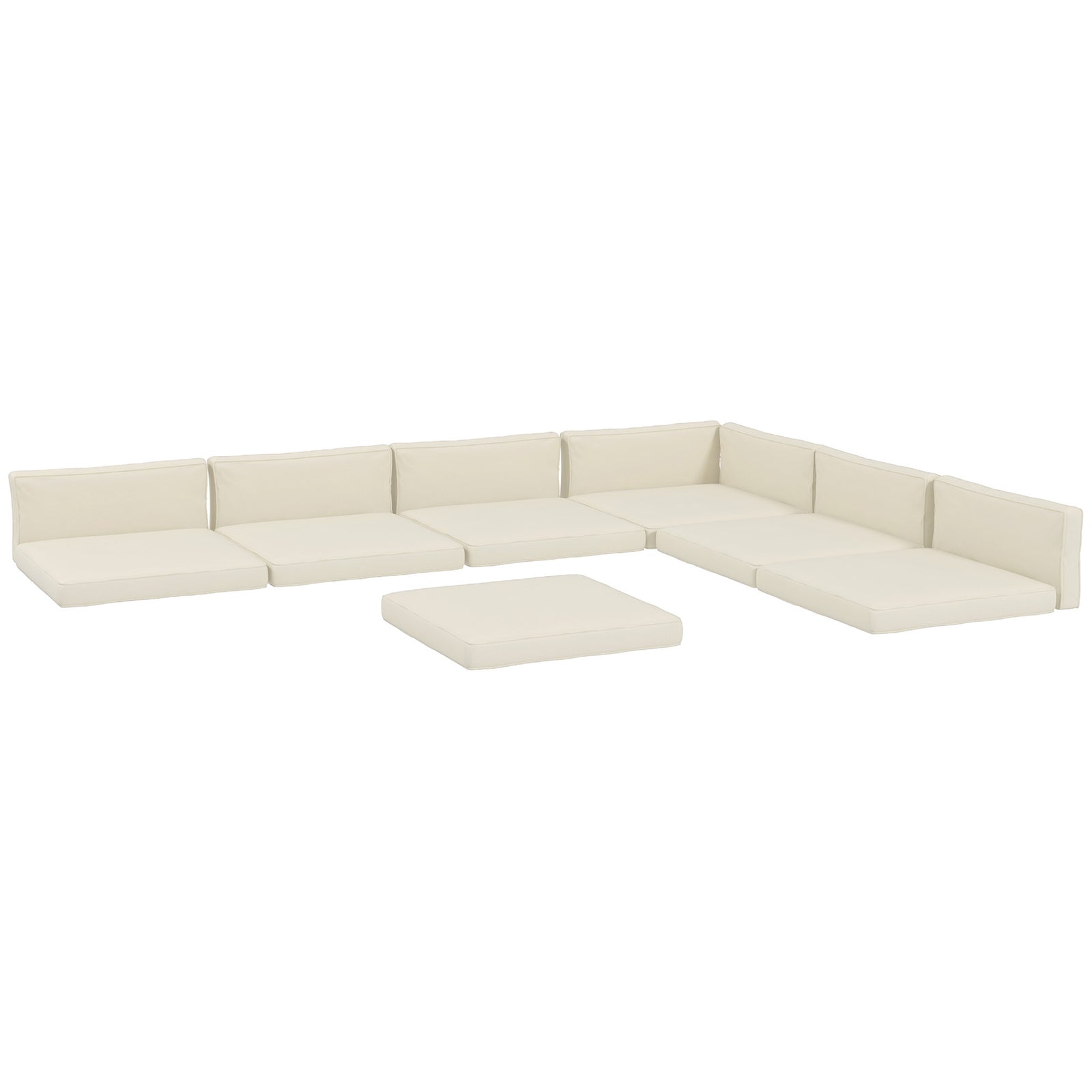 Set of 14 Dining Set Cushions - Cream
