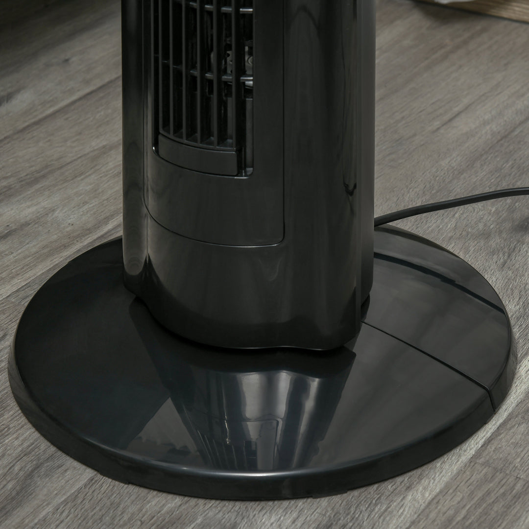 42" Anion Tower Fan Cooling for Bedroom with 3 Speed, 3 Modes, 8h Timer, Oscillating, LED Panel, Remote Controller, Black