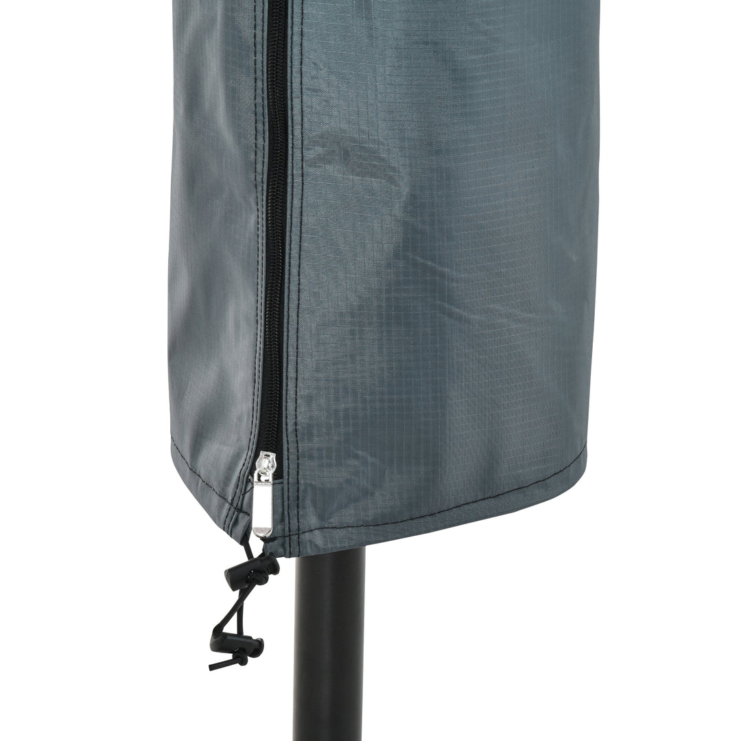 Parasol Cover, Cantilever Umbrella Cover, Banana Umbrella Cover with Zipper for Outdoor Garden, Patio, Grey