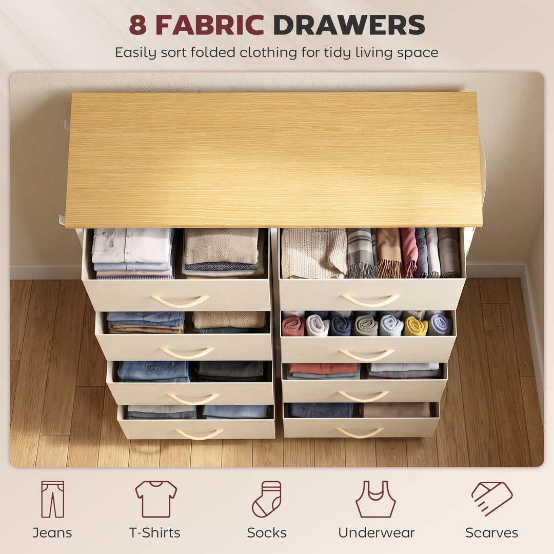 Chest of Drawers, Dresser with 8 Fabric Drawers, Tall Storage Unit - view 4
