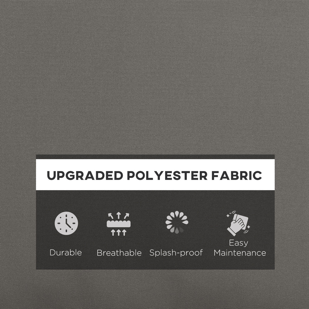 MCL Outdoor Cushion Pad Set for Rattan Furniture, 7 Piece Garden Furniture Cushions ONLY, Grey