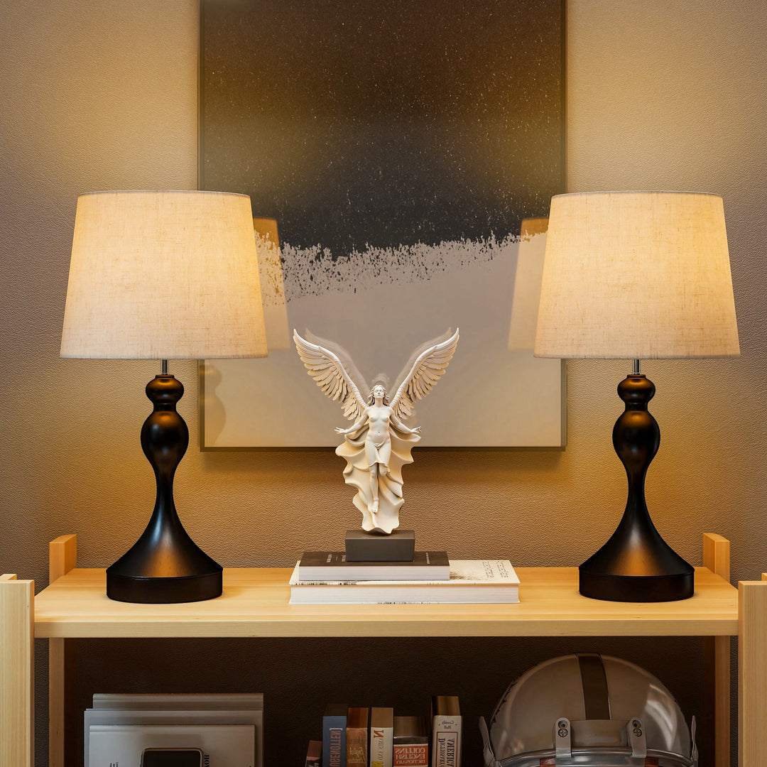 Set of Two Three-Colour Lamps, with USB Ports