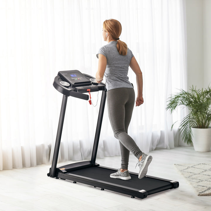 HOMCOM 1.5HP Treadmill, 12km/h Electric 1.5HP Motorised Running Machine, w/ 12 Programs, LED Display, for Home Gym Indoor Fitness | Aosom UK