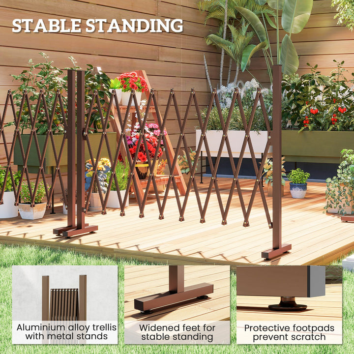 Expanding Trellis Fence, Freestanding Movable Fence, Foldable Garden S