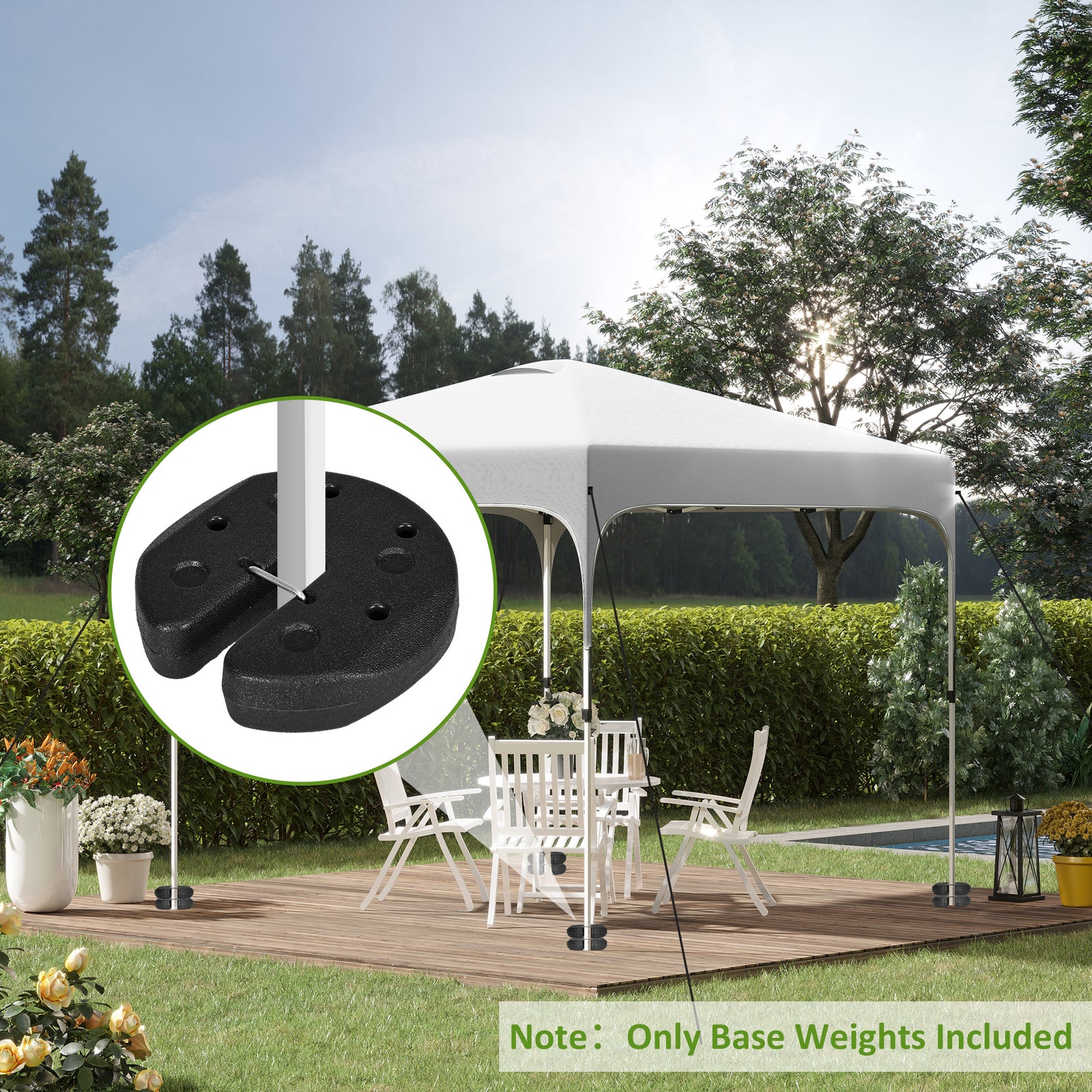 Gazebo Weights Set of 8, 24KG Weights for Gazebo Legs with Reinforce Pins and Carry Belt, for Gazebos Shelters Marquees Tents