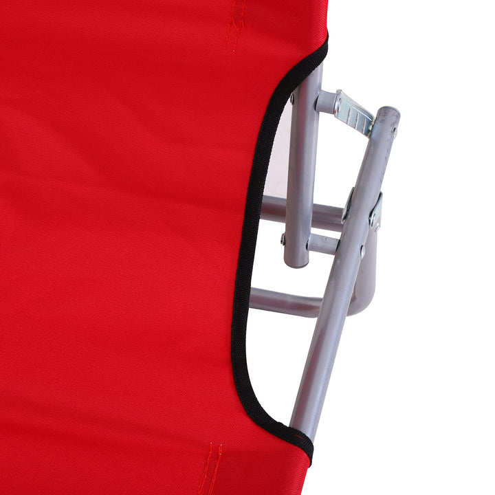 MCL Folding Sun Lounger, Lounge Chairs Reclining Sleeping Bed with Adjustable Sun Shade Awning for Beach, Patio