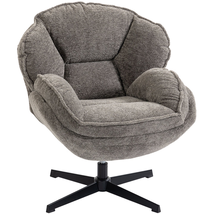 Modern Wingback Accent Chair, Velvet Armchair with Four-Star Base, S-S