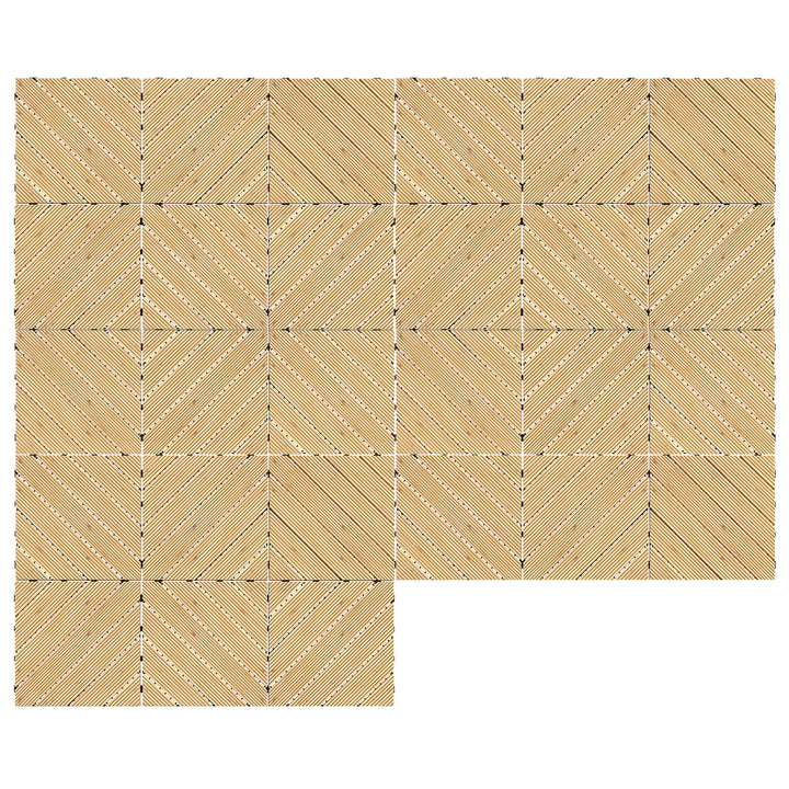 Outsunny 27 Pcs Wooden Interlocking Decking Tiles, 30 x 30 cm Anti-slip Outdoor Flooring Tiles, 0.81m 2 per Pack, All Weather Use | Aosom UK