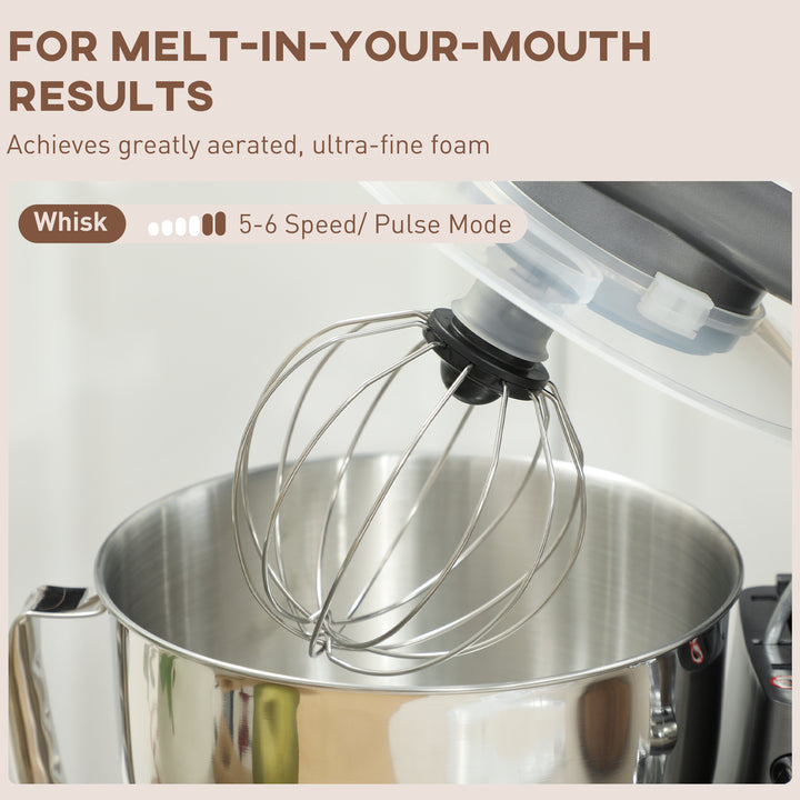1300W Kitchen Stand Mixer, with Accessories - Silver