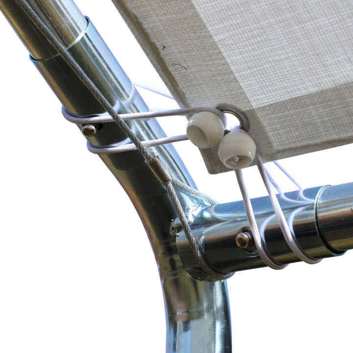 MCL 3 x 6m Heavy Duty Carport Garage Car Shelter Galvanized Steel Outdoor Open Canopy Tent Water UV Resistant Waterproof, White