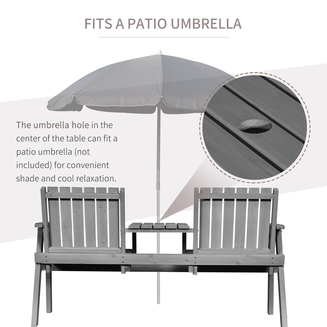 MCL 2-Seater Garden Bench Antique Loveseat for Yard, Lawn, Porch, Patio, Steel, Grey