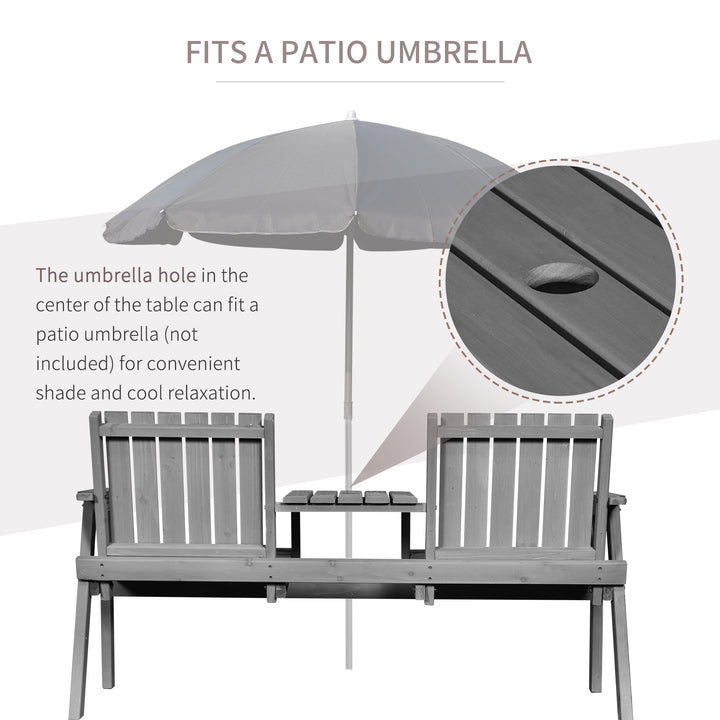 2-Seater Garden Bench Antique Loveseat for Yard, Lawn, Porch, Patio, Steel, Grey