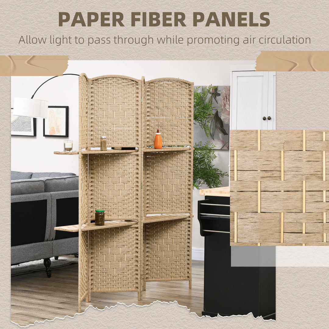 Freestanding Privacy Screen, 4 Panel Folding Room Divider for Living R