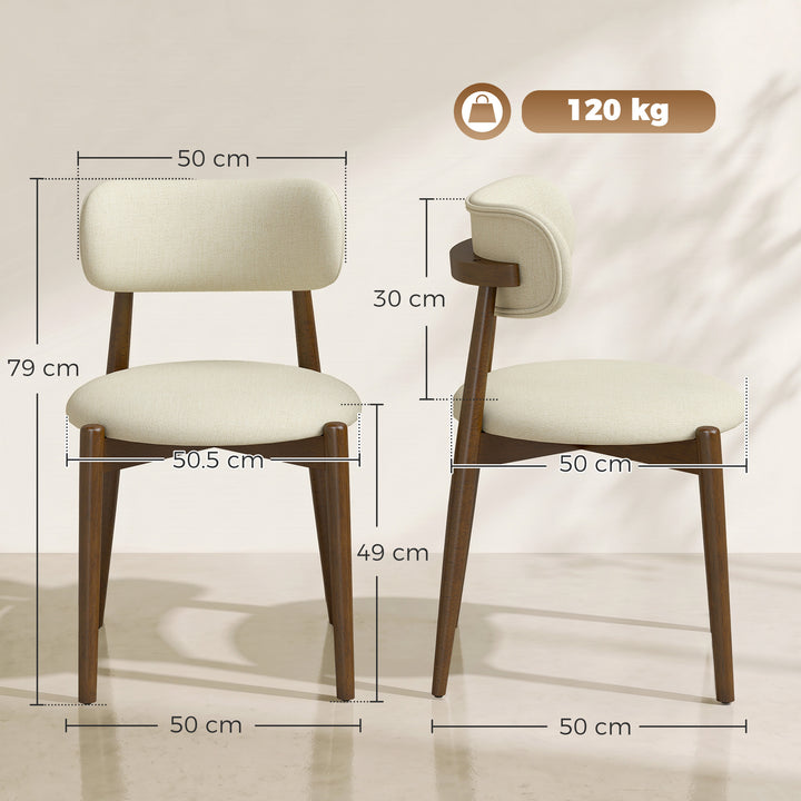 Dining Chairs Chenille Upholstered Kitchen Chairs Curved Backrest - view 3