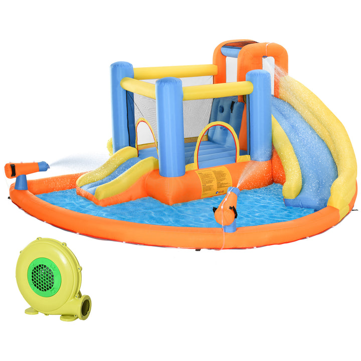5 in 1 Bouncy Castle for Children, Inflatable Bounce House with Dual S