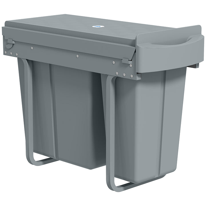 2 Removable Recycling, ContaineUnder-Sink Kitchen Trash Bin, Smooth Sl