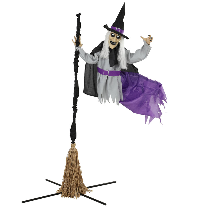 200cm Life Size Animated Flying Witch Halloween Decorations Outdoor In
