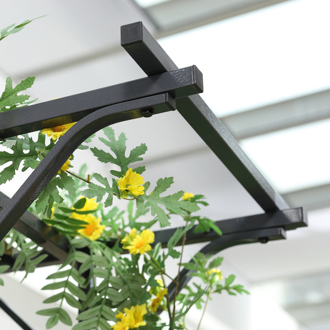 210cm Decorative Metal Garden Trellis Arch with Durable Steel Tubing &amp;
